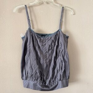 NWT In Add Minus 100% Silk Tank Camisole Blouson Top Size 2